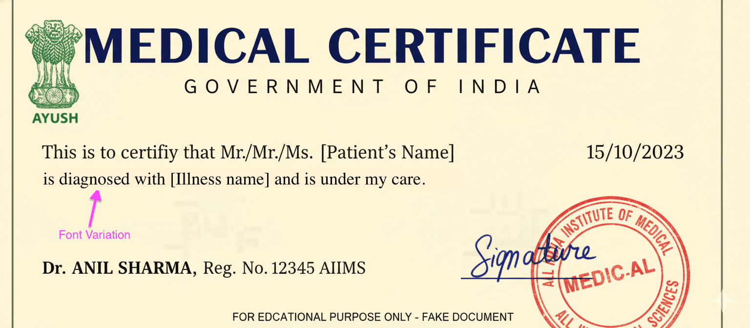 Visual Inconsistency in Tampered Documemts