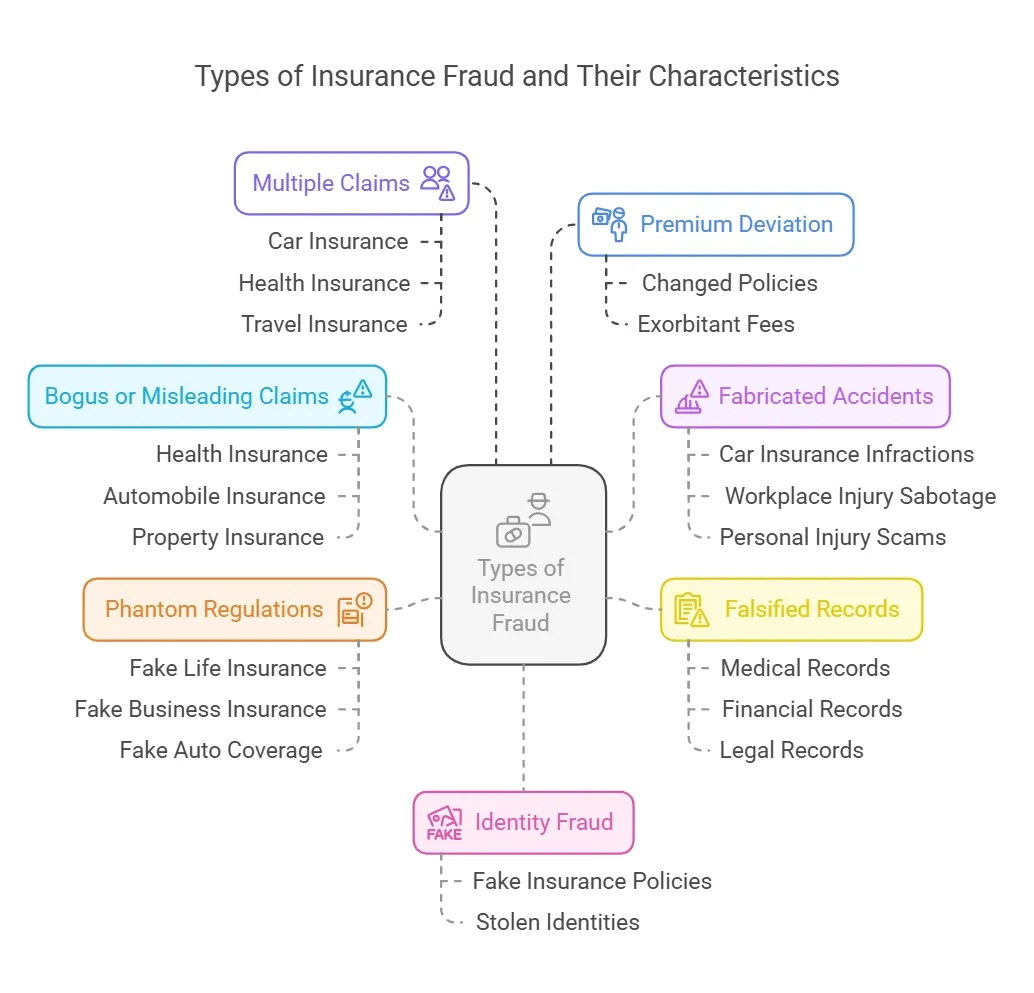 Types of Insurance Fraud visually explained.webp